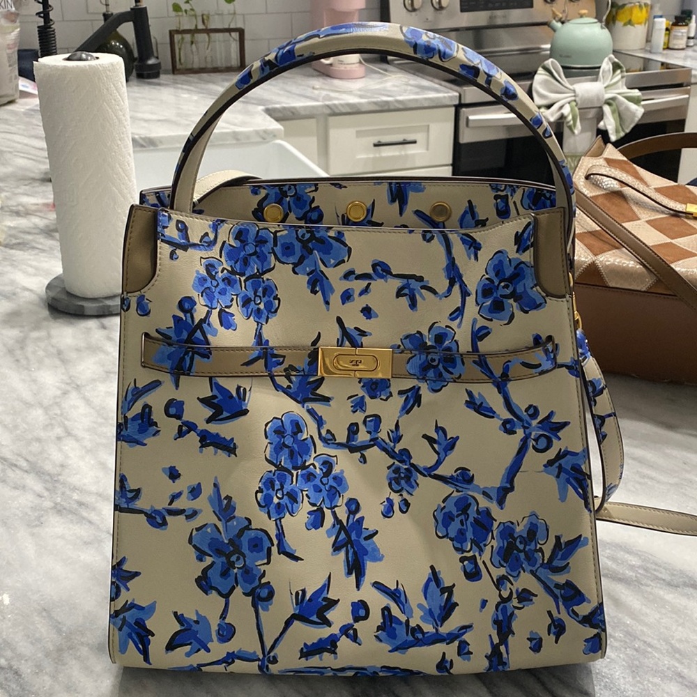 Lee Radziwill Blue Floral Bag